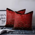 thumbnail image 2 of 18x18 Pillow Covers Set of 2, Ombre Red Geometric Throw Pillow Covers Decorative Couch Cushion Case, Modern Abstract Art Microfiber Square Pillowcases for Bedroom Car Living Room, 2 of 7