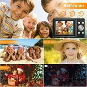 Melcam 1080P Digital Camera 44MP 16X Zoom with 32GB Card, Compact Point and Shoot Camera for Teens Students