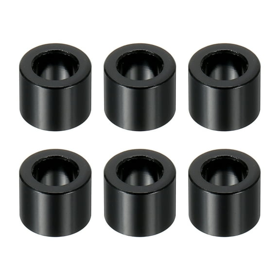 M6 Aluminum Spacers, 6 Pcs Metal Spacers Aluminum 6.2mm ID x 10mm OD x 8mm L Aluminum Spacer Screw Standoff,Black
