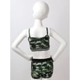 thumbnail image 4 of TiaoBug Girls 2 Piece Camouflage Athletic Set Spaghetti Straps Crop Top with Shorts Set Dance Activewear, 4 of 5