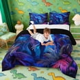 thumbnail image 3 of Erosebridal Tyrannosaurus Rex Queen Comforter Set for Kids Boys, Magicle Jungle Bedding Comforter Set, 3 of 6