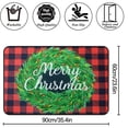 thumbnail image 2 of TUWABEII Tapis de Porte d'Entrée de Noël, Tapis de Bienvenue à Carreaux Rouges Profil Bas Décoration Traditionnelle de Noël, Tapis Antidérapant Décoratif pour Maison/salle de Bain/cuisine/intérieur 60x90CM, 2 of 2