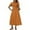 Coffee, variant on NXMZXB Womens Summer 2025 Casual Midi Maxi Dresses Lightweight Short Sleeve V Neck Elastic Waist Boho Beach Dress with Pockets Red M