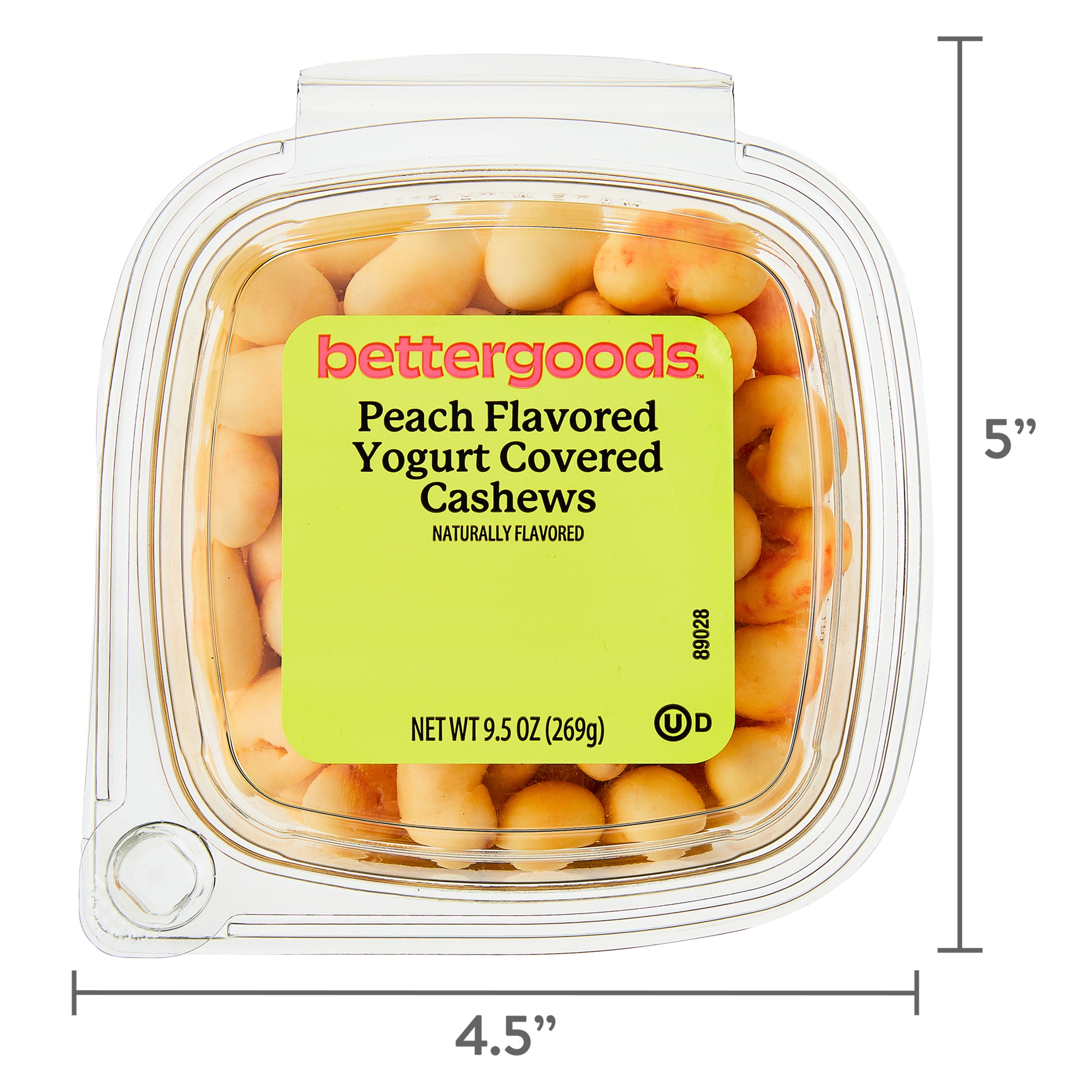 bettergoods Peach Flavored Yogurt Covered Cashews with Real Cashews, 9.5 oz