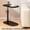 Black, variant on VEGCOOI Adjustable TV Tray Table Side Table Tray, C Table End Table, Bamboo Table, 360°Swive Adjustable Height Tray Table for Bed or Sofa, Living Room, Bedroom TV Tray Table with Phone and Tablet