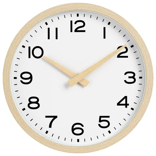Reloj de pared AKCISOT, 25 cm, estilo bohemio, madera granulada