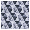 thumbnail image 2 of SAFAVIEH Faux Hide Daffodil Diamond Area Rug, Light Grey/Dark Grey, 6' x 6' Square, 2 of 12