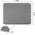 thumbnail image 2 of Alfombrilla de secado de platos, alfombrilla de secado, alfombrilla de secado de silicona resistente al calor fácil de limpiar, alfombrillas de secado de platos negras para mostrador de cocina oso de fresa Hogar, 2 of 6