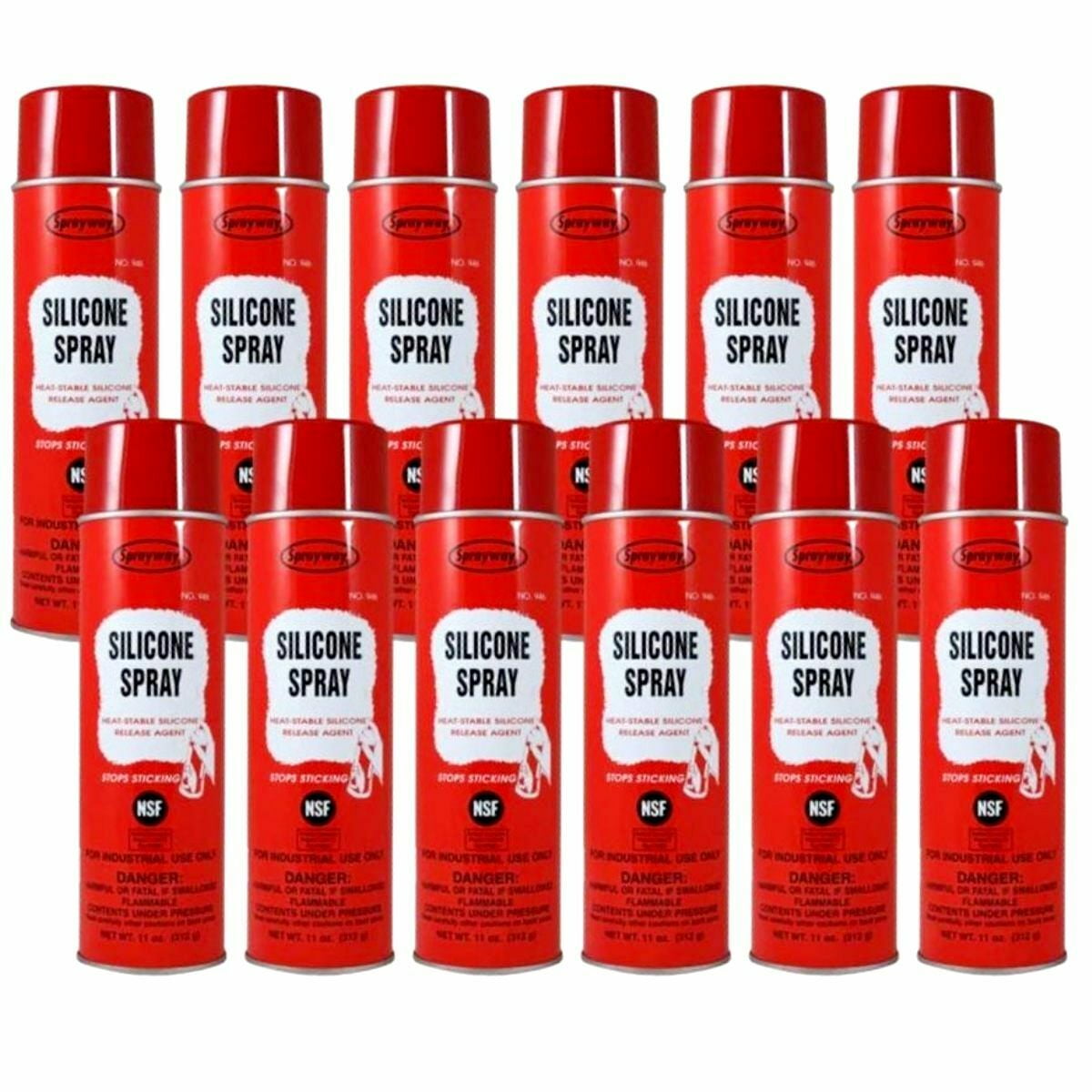 Service Pro Silicon Spray - 12/10 Ounce Spray Cans