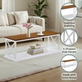 thumbnail image 4 of Convenience Concepts Coventry Coffee Table with Shelf, Driftwood/White, 4 of 6