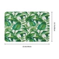 thumbnail image 3 of Leaf Bath Mat Romantic Holiday Island Hawaiian Banana Trees Watercolored Image Bathroom Decor Mat 16"x24", 3 of 8