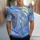 thumbnail image 1 of Tops para hombre, blusas y camisas de cuello redondo y manga corta para hombre, camisetas deportivas informales a la moda con estampado para hombre, blusas de cuello redondo y manga corta, blusas para, 1 of 5