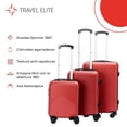 thumbnail image 2 of Set de 3 maletas de viaje Travel Elite G (25 kg) M (20 kg) Carry On (10 kg) rojo, 2 of 9