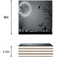 thumbnail image 3 of FMSHPON Happy Halloween Set of 8 Coaster for Drinks, Absorbent Ceramic Stone Coasters Cup Mat with Cork Base for Home Kitchen Room Coffee Table Bar Decor, 3 of 4