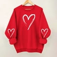 thumbnail image 2 of yillto Valentine's Day Sweatshirt for Womens Loose Long Sleeve Crewneck Pullover Heart Printed Sweatshirts, 2 of 6