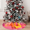 thumbnail image 5 of Sikiie Digital Nomad Pink Landscape 30-48 inches {designName} Print Christmas Tree Skirt Snowman Xmas Tree Skirt with Edge Christmas Decorations for Holiday Party-30", 5 of 7