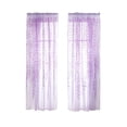 thumbnail image 2 of Light Filtering Window Drapes Leaf Print Sheer Voile Curtain Panel For Living Room Balcony Purple 78 In, 2 of 5