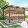 thumbnail image 6 of Outdoor Curtains for Patio Waterproof, Farmhouse Beige Brown Outdoor Privacy Panels Grommet, Vintage Wooden Striped Blackout Outside Curtains for Porch/Cabana/Pergola/Gazebo 54"x84", 2 Panels, 6 of 8