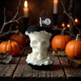 thumbnail image 6 of Kiddiway Halloween Scented Skull Apple Candle - Perfect for Halloween Decorations, Party Favors, Skull Decor, and Unique Present for Spooky Season Fans,Black, 6 of 6