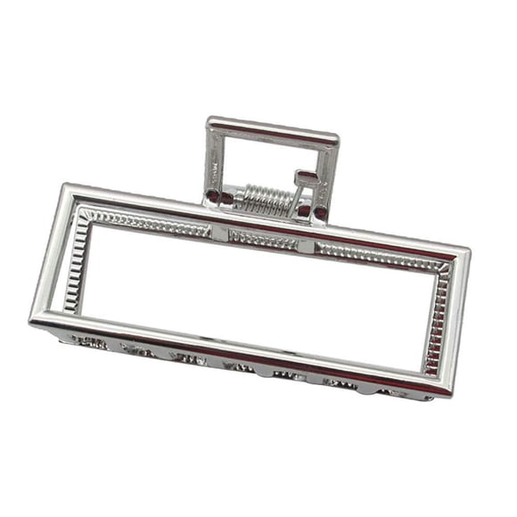 Pinzas para el pelo de Metal vintage, pinzas para el pelo, accesorios para mujeres (rectangular plateado)