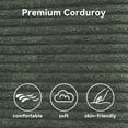 thumbnail image 3 of 3-in-1 Sleeper Sofa with Pull Out Bed,Loveseat Sofa Bed,Modern 2 Seater Convertible Small Couch with Pockets and USB for Living Room Bedroom Apartment (Green, Corduroy), 3 of 8