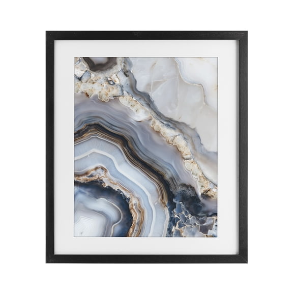 Stupell Industries Geode Gemstone Layers Black Framed Print Under Glass, design by Svetlana Aleynikova