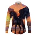 thumbnail image 4 of Camisas con estampado 3D de caballos para hombre, blusa informal de manga larga con botones, ropa de calle, camisa de playa de gran tamaño para hombre, 4 of 5