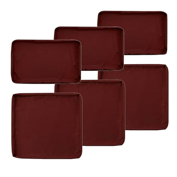 6PCS Water-Resistant Outdoor Patio Cushion Covers Replacement, Outdoor Cushion Slipcovers for Patio Furniture, Patio Cushions with Zipper, Covers Only