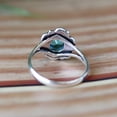 thumbnail image 4 of LD DESIGNS - London Blue Topaz Ring Vintage Boho Floral Statement Jewelry | Handmade Artisan Silver, December Birthstone Gift, 4 of 9