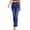 Blue, variant on Ediodpoh Low Rise Stretch Denim Bottom Pants for Women Soft Washed Casual Trousers with Slim Fit and Flared Leg Design Blue L