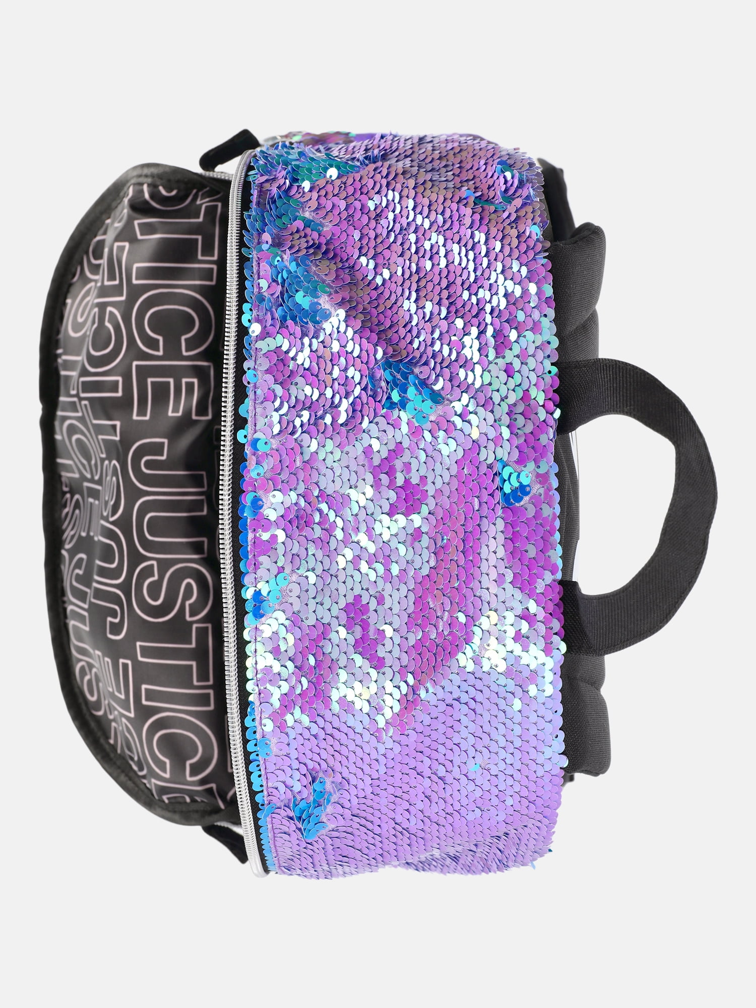 Justice Girls 17" Iridescent Sequin Backpack & Lunch Tote Set, Purple