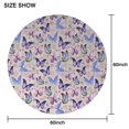 thumbnail image 6 of Beige Butterfly Flower Pattern Round Tablecloth 60"x60",Wrinkle Wipeable Table Cloth for Kitchen Dining Room Picnic Patio Party, 6 of 6
