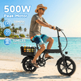 thumbnail image 5 of BroPath Electric Bike for Adults, Ebike, Electric Bicycle with 36V 10AH Battery,14" Folding Ebike, 20MPH,20+ Miles,350W High Motor,Multi-Shock Absorption,Commuting Mini E Bikes for Teens,UL2849, 5 of 9
