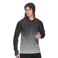 thumbnail image 2 of WTOBBY Men's Striped Print Long Sleeve Shirt SPF/UV Protective Hoodie, Sun Protective Top with Lightweight Fabric for Outdoor Sports and Daily Use ,Dark Gray S, 2 of 4
