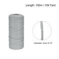 thumbnail image 2 of Uxcell Cotton Rope Twine String Twisted Braided Cord, Light Grey 100m/109 Yard for Wall Hanging, Macrame Knotting, 2 of 5