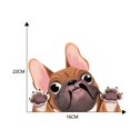thumbnail image 4 of 1 Uds. Etiqueta engomada del coche del perro cara divertida orejas y ojos grandes, 4 of 6