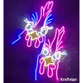 thumbnail image 3 of Craftnamesign Chicken Couple Neon Sign, Restaurant Decor, Chicken Wall Art, 3 of 4