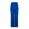 thumbnail image 3 of Amtdh Women's Solid Color Pants Flowy Beach Long Palazzo Pants Lounge Trousers Going out Pants Comfy Jogging Work Casual Lightweight Pants Lady Blue M, 3 of 6