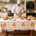 thumbnail image 6 of Elainilye Pumpkin Party Tablecloth Fall Bow-Ties Theme, Thanksgiving Decorative Table Cover for Holiday Dinner, Family Gathering., 6 of 6