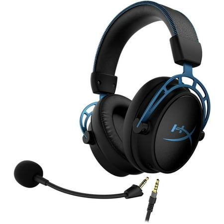 HyperX - Cloud Alpha S Wired 7.1 Surround Sound Gaming Headset for PC, PS5, and PS4 with Chat Mixer and Adjustable Bass - Blue/Black