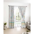 thumbnail image 3 of Yellow Teal Pink Blackout Curtains for Bedroom/Living Room, Thermal Insulated Kitchen Curtains, Geometric Abstract Art Cream Grommet Darkening Window Treatment Drapes 42"x63"x2, 3 of 8