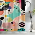 thumbnail image 2 of Impressionist Style Fabric Shower Curtain Abstract Oil Painting Washable Shower Curtains for Bathroom, Waterproof Bath Curtain with Hooks Home Decor 72x72in, 2 of 8