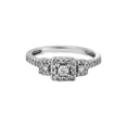 thumbnail image 2 of Keepsake 2/5ctw Diamond 10kt White Gold Three-Stone Halo Engagement Ring (H-I, I2), 2 of 2
