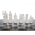 thumbnail image 3 of Juego de ajedrez: tablero de vinilo blanco/negro (44 cm) y piezas de ajedrez romano de 3.75 pulgadas, 3 of 5