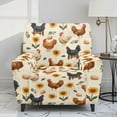 thumbnail image 2 of Kuiaobaty Chicken Sunflower Print Recliner Chair that Stay in Place Durable Reclining Sofa Slipcover Breathable Reclining Slipcover Stretch Recliner Couch Cover with Pocket for Living Room, 2 of 8
