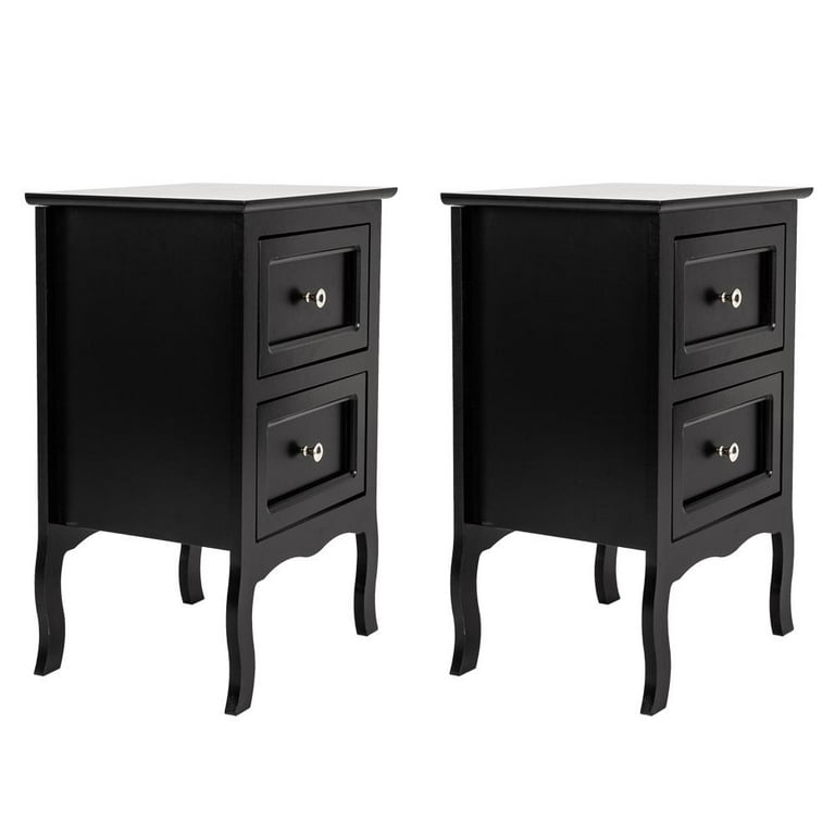 Set of black sale nightstands