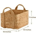 GooBloo Handmade Woven Basket 100 Jute 10” x 7” Set of 2 Storage