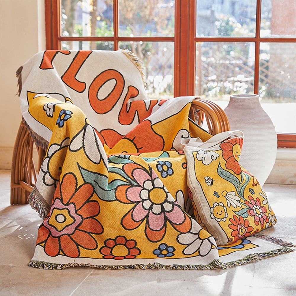 Soft Cozy Boho Throw Blankets Ethnic Handwoven Boho Throw Blanket with