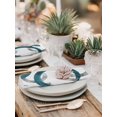thumbnail image 5 of Turquoise Grey Cloth Napkins Set of 4 Reusable Dinner Napkins, Geometric Circle Modern Abstract Simple Art Cocktail Napkin Washable Table Napkins for Wedding/Holiday Party/Baby Shower 20"x20", 5 of 7