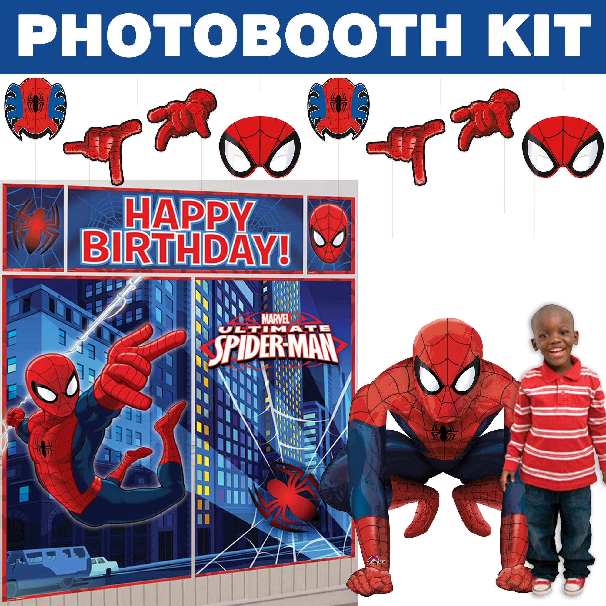 Spiderman Deluxe Photo Booth Kit - Party Supplies ... Spiderman Deluxe Photo Booth Kit - Party Supplies ...